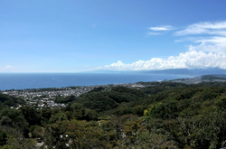 平塚湘南平のレストハウス展望台からの伊豆半島