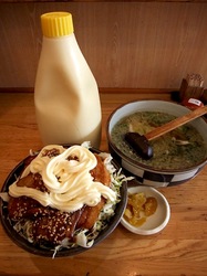 藤沢名物里のうどん石川店@湘南ライフタウンのバラ丼セットマヨネーズ