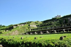 新潟県佐渡島の佐渡金山の産業遺産コース北沢浮遊選鉱場・精錬所跡