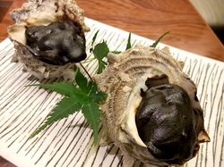 鎌倉のそば懐石峰本のさざえ肝味噌焼き