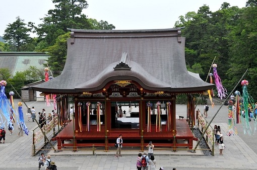鎌倉鶴岡八幡宮の七夕祭り2014舞殿の七夕飾り