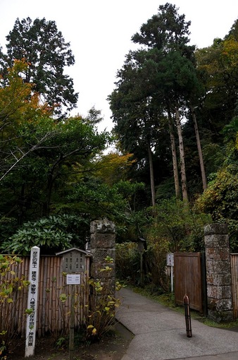 北鎌倉紅葉散策チェック2014明月院の入口