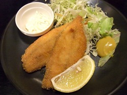 藤沢市善行の炉端焼き居酒屋北の家族のアジフライ